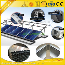 Cadre en aluminium adapté aux besoins du client de profil de panneau solaire avec la surface d&#39;oxydation anodique